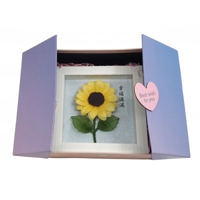 太陽花 絲網畫 雅緻禮盒